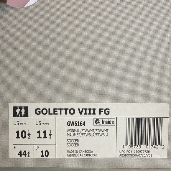 Adidas Goletto VIII FG Soccer Cleats Pink White GW6164 Mens 10.5/Womens … - Picture 12 of 12